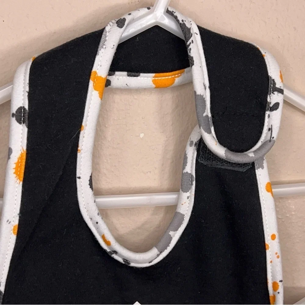Harley Davidson Baby Bib Collectible Biker Motorcycle Gift Black Orange White